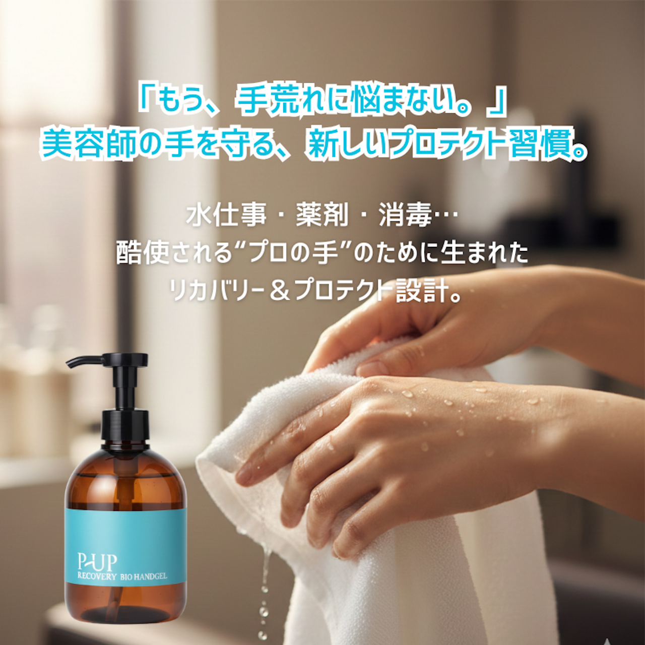 P-UPリカバリーバイオハンドゲル300ml　/　手荒れ予防