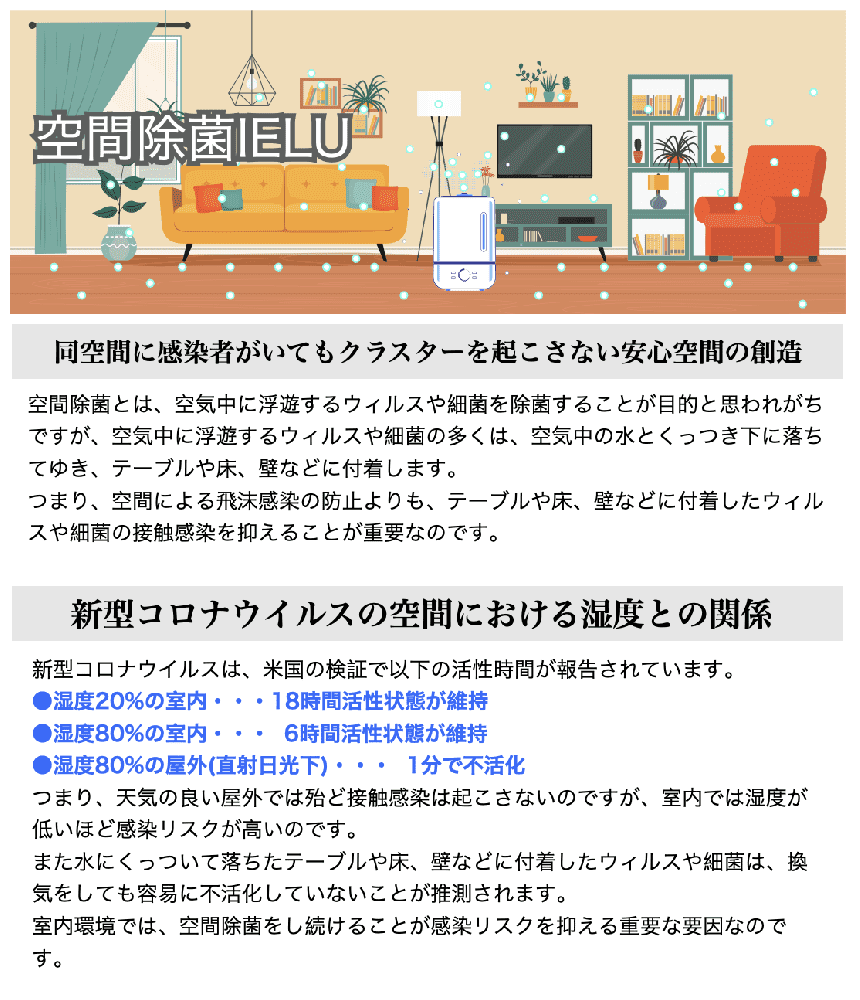空間除菌水IELU（イエル）20L／メーカー直送（お時間がかかります）送料込み