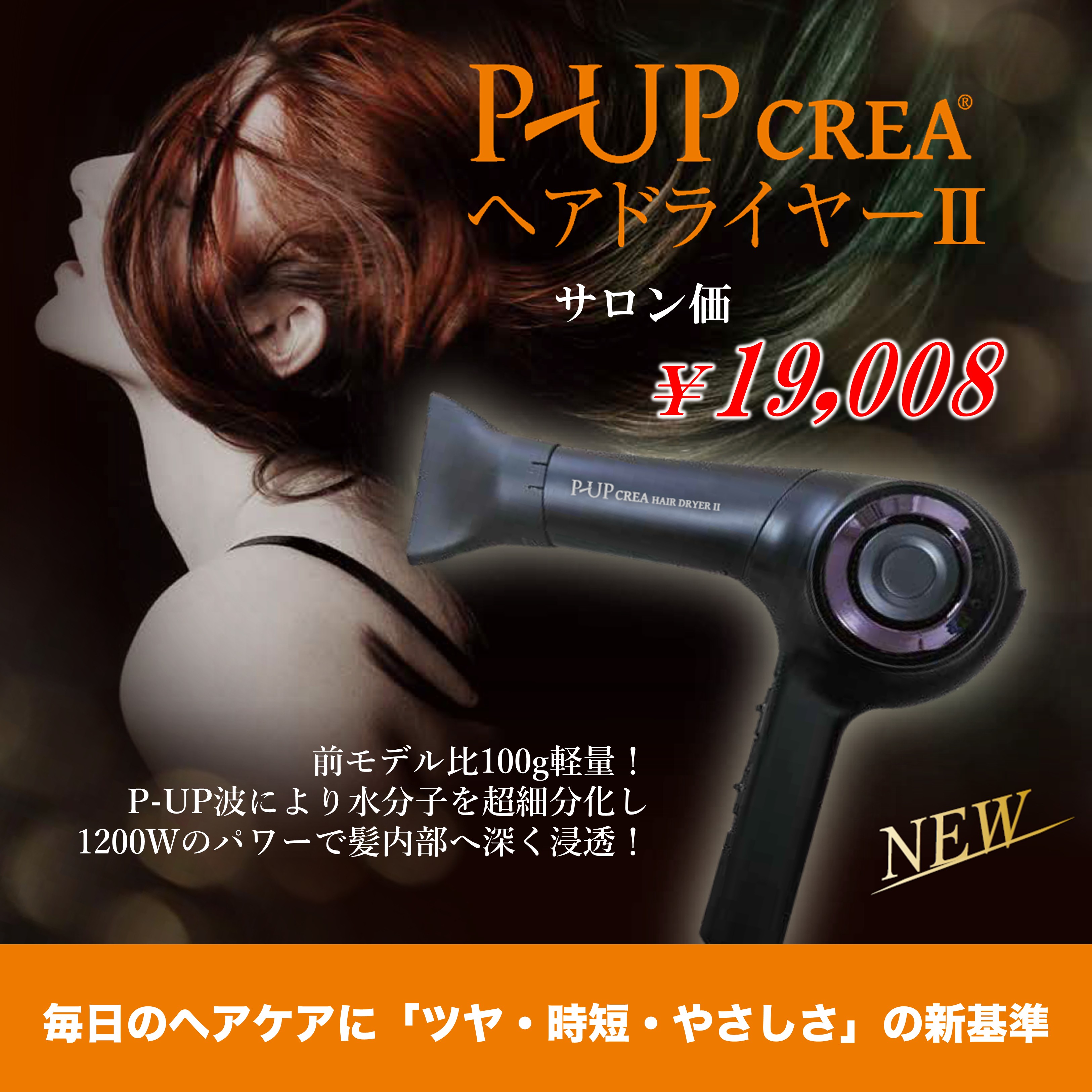 P-UP　クレア　ヘアドライヤーII（ブラック）