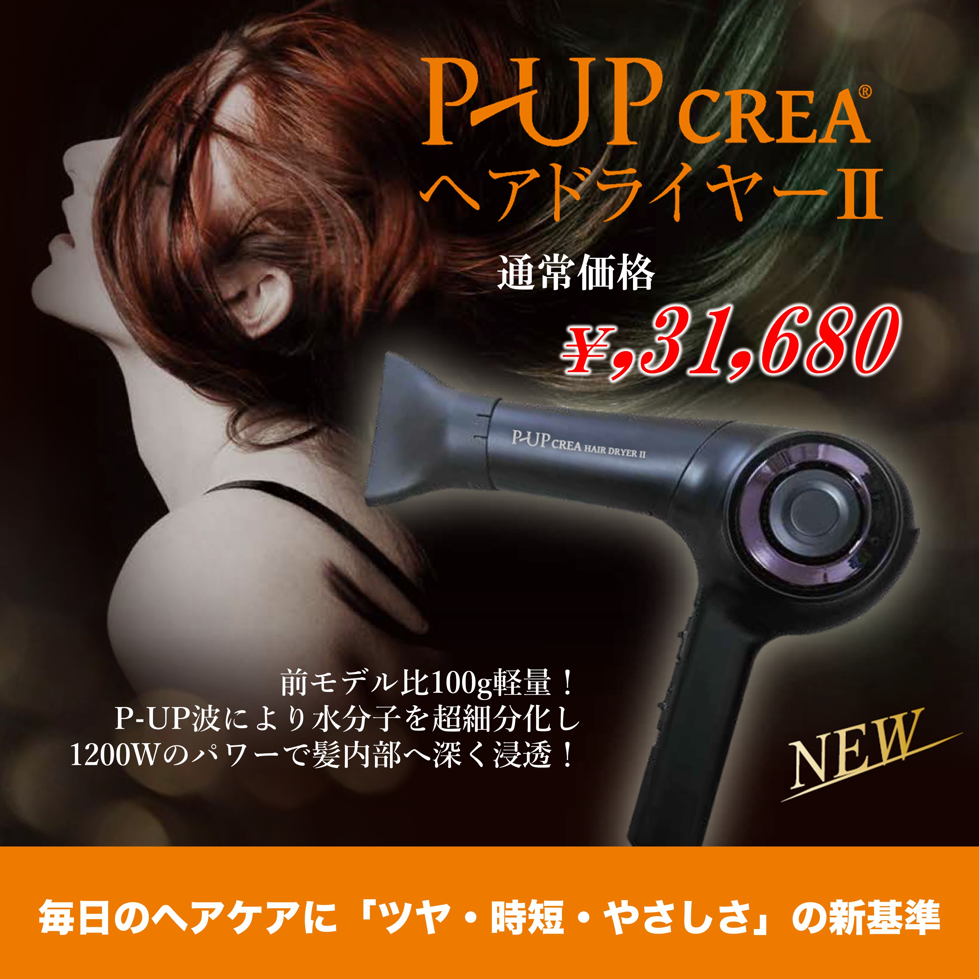 P-UP　クレア　ヘアドライヤーII（ブラック）